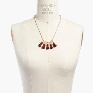 Madewell Supernova Tassel Maroon Necklace